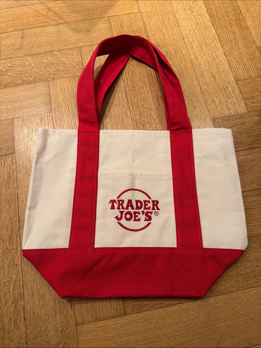 NEW Trader Joe's Mini Canvas Tote Bag - Picture 2 of 3